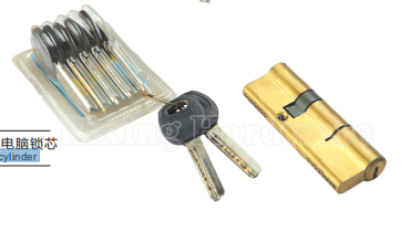 Single row ordinary plastic handle key computer lock cylinder